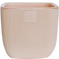 Кашпо Фабио 4,7л кремовый с дренаж вставкой /8шт/ЭД