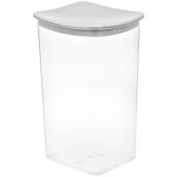 Емкость д/сыпуч. прод. квадратная 1,9л смоки М1224 / 15шт/М-пласт  