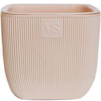 Кашпо Фабио 1,95л кремовый с дренаж вставкой /8шт/ЭД