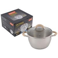 Кастрюля 3,3л Fortuna нерж.сталь с крышкой ручки силиконовые/4шт/007219