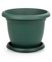 Цветочный горшок Вилла зеленый с поддоном