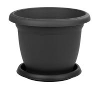 Горшок с поддоном Вилла антрацит Горшок с поддоном Вилла антрацит