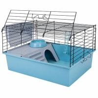 Клетка д/круп. грыз (кролик) Дарэлл Роджер-1 60 ЭКО складная 58*40*34см бирюз/черн/41692/Дарэлл