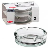 Набор пепельниц круглая  БИСТРО (2шт) 107мм 54036B 