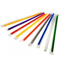 ПОС40253 Трубочки прямые 240*8мм (250шт) цветные /20шт/