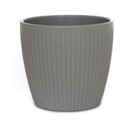 Кашпо Эви VipSet 3л серый с вставкой /12шт/ЭД