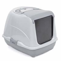 Туалет бокс д/кошек ZooM 50*38*37см светло-серый