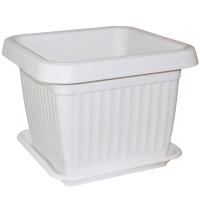 Кашпо Квадрат 32л белый/07082