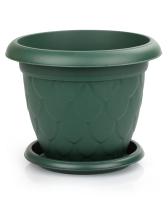Кашпо Капля 37л зеленый с поддоном D011