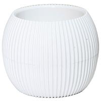 Кашпо Агава 0,15л круглое белый с прик.под. А264