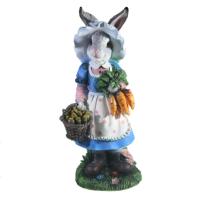 Фигура Зайка-огородница L25W19H53см 123490/F221