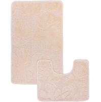 Комплект ковриков д/ванной и WC Монстера 60*100/50*60см бежевый МС2-001 /25шт/ My Crystal