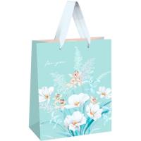 Пакет подарочный 11*14*6,5см "Bouquets" матовая ламинация MESHU/Рельеф