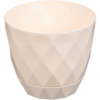 Кашпо Ромбики 1,3л слоновая кость с прик.под. А268 /60шт/Арз