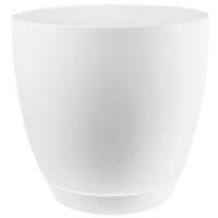 Кашпо 0,17л белый с под. (пласт+слюда) 101/7.5-1 /48шт/Mehrni
