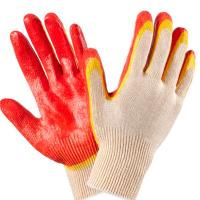 203817 Перчатки х/б с двойным латексным покрытием красный /шт/Ф