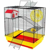 Клетка для грызунов двухэтажная №1 РПК10 укомплектованная 41*30*45см