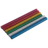 Стержни клеевые для термопистолета цветные с блестками 1,1*10см 6шт Стержни клеевые для термопистолета цветные с блестками 1,1*10см 6шт