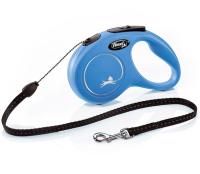 Рулетка Флекси Новая Классика S трос 5м на 12кг голубая/22511/20/Евро