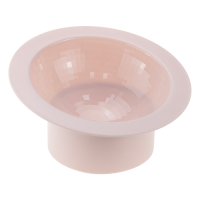 Миска одинарная пластик СФЕРА д/кошек и собак 200мл чайная роза /М1808/М-пластика