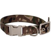 Ошейник капрон 30мм"Камуфляж"быстросъемный с метал. фастом 47-57см зеленый/20130001-05/Каскад
