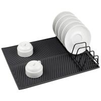 Сушилка д/посуды IDEA 8 секций 43*33см метал. с силик. ковриком 109743 /24шт/Рыжий Кот