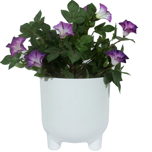 Кашпо Фита 4,3л белый с вставкой 19*20см ФИ19-10 /8шт/ЛГ