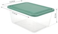 Контейнер для пищевых продуктов 1,2л прямоугольный фисташковый М1452 