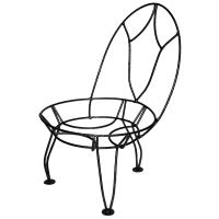 Подставка Настольная РЗДИ Стульчик 1 горшок черный