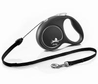 Рулетка Флекси Дизайн S трос 5м на 15кг черная/33906/20/Евро