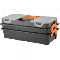 Органайзер д/мелочей 430х193х163 Expert-16 два лотка серо-свинцовый BR3961 /4шт/ПР Органайзер д/мелочей 430х193х163 Expert-16 два лотка серо-свинцовый BR3961 /4шт/ПР