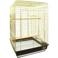 Клетка д/птиц N1 ДКп1901G 40*40*58см прямоугольная укомплектованная золотая/6шт/Евро