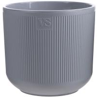 Кашпо Росси VipSet 4,4л серый с вставкой /8шт/ЭД