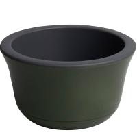 Кашпо Омега 5,3л нефрит с антрацит вставкой 26*16см ОМ26-32 /5шт/ЛГ