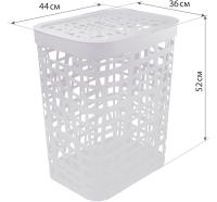 Корзина д/белья 55л ХАОС белый М2619 /5шт/М-пласт