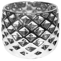 Кашпо Moon d16, h13см серебро 074665