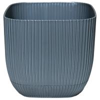 Кашпо Агава 0,67л квадратное серый с прик.под. А262