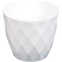 Кашпо Ромбики 1,3л белый с прик.под. А268 /60шт/Арз