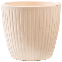 Кашпо Эви VipSet 0,6л кремовый с вставкой /36шт/ЭД