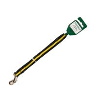 Поводок капрон 15мм*2м черный с желтой полосой DONBARON