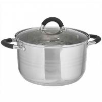 Кастрюля 6,3л нерж. со стеклянной крышкой BE-199/2 /6шт/ Webber