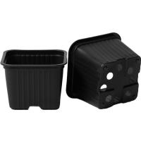 Горшок для рассады 0,33л черный квадратный мягкий 9*9*6,5см КВ9М