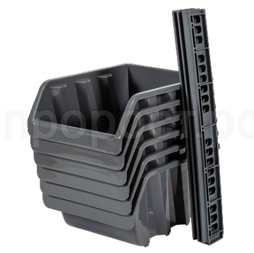 Лоток для метизов (6шт) 26,3*19,5*35см с планкой серо-свинцовый BR3753СРСВ Лоток для метизов (6шт) 26,3*19,5*35см с планкой серо-свинцовый BR3753СРСВ