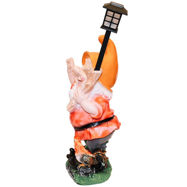 Гном с фонарем и петухом H-61см 169415