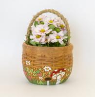 Кашпо Корзина плетень для цветов 1л