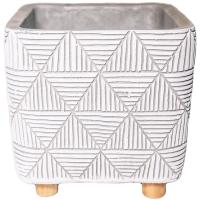 Кашпо Etno на ножках d14;h15см серый 062600
