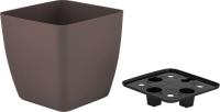 Кашпо Vienna 5л квадрат. горький шоколад IG6804 /16шт/ПР