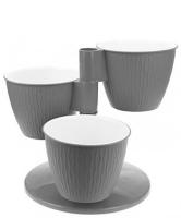 Каскад цветочный Пирамида 1,8л серый муссон/антрацит