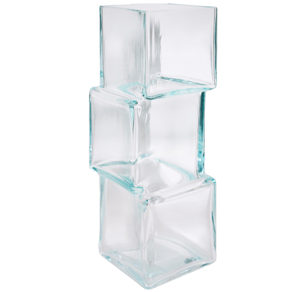 Ваза Квадрат Смещенный h30 10*10см прозр 6360/300С/072986