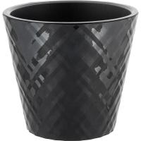 Кашпо Манхэттен D190 3,3л оникс с вставкой IG6702 /9шт/ПР